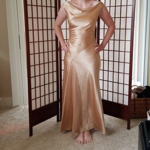 Gold evening dress